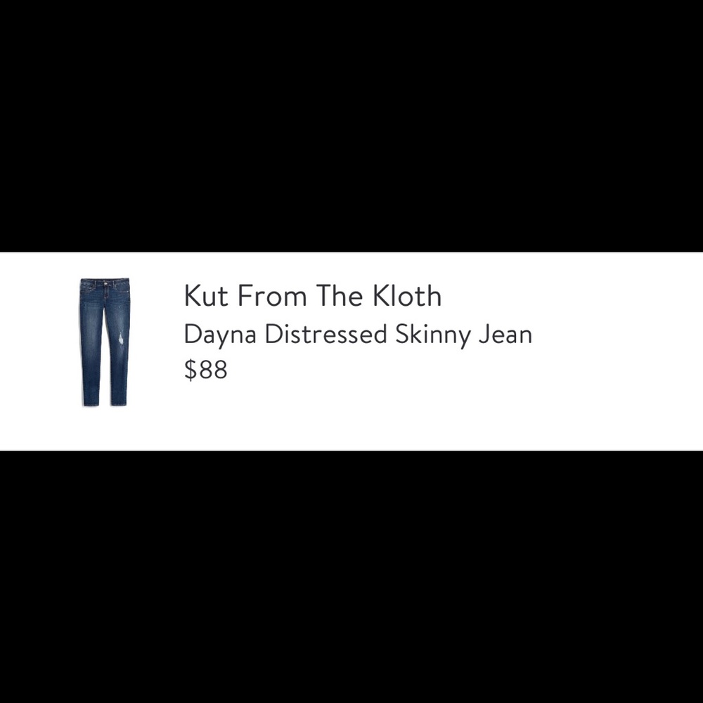 Dayna distressed skinny jeans Kut from the Kloth